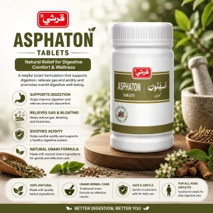 Qarshi Asphaton Tablets for Healthy Digestion and Stomach Wellness